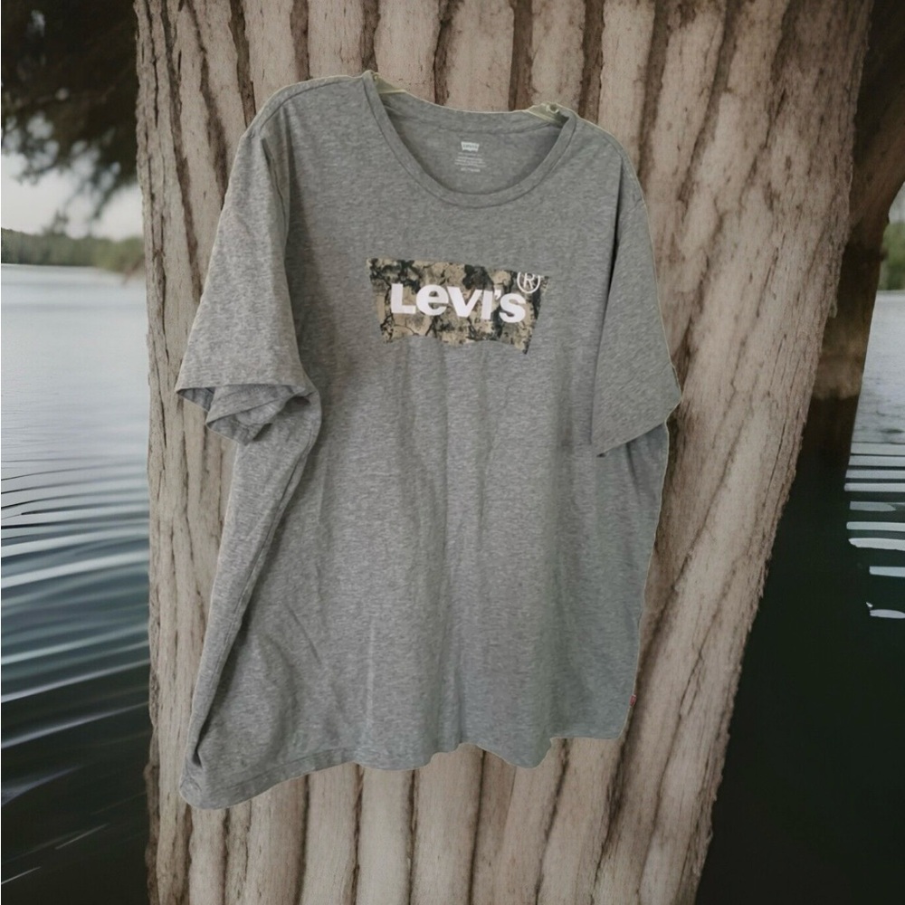 Mens Levi's T Shirt XXL Gray Short Sleeve